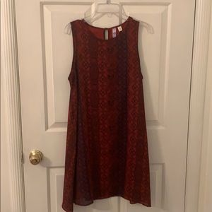 Red and Navy Francescas dress. Buttons on back